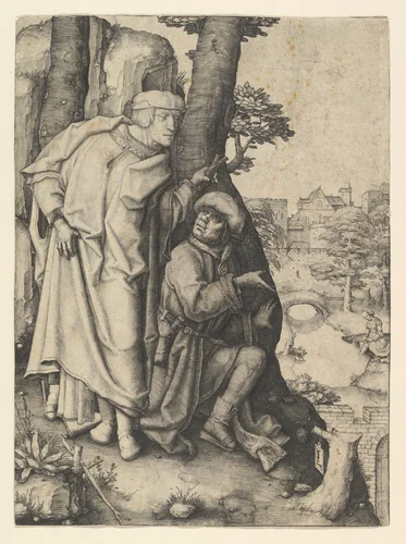 Susanna and the Two Elders by Lucas van Leyden, print, 1503-1513