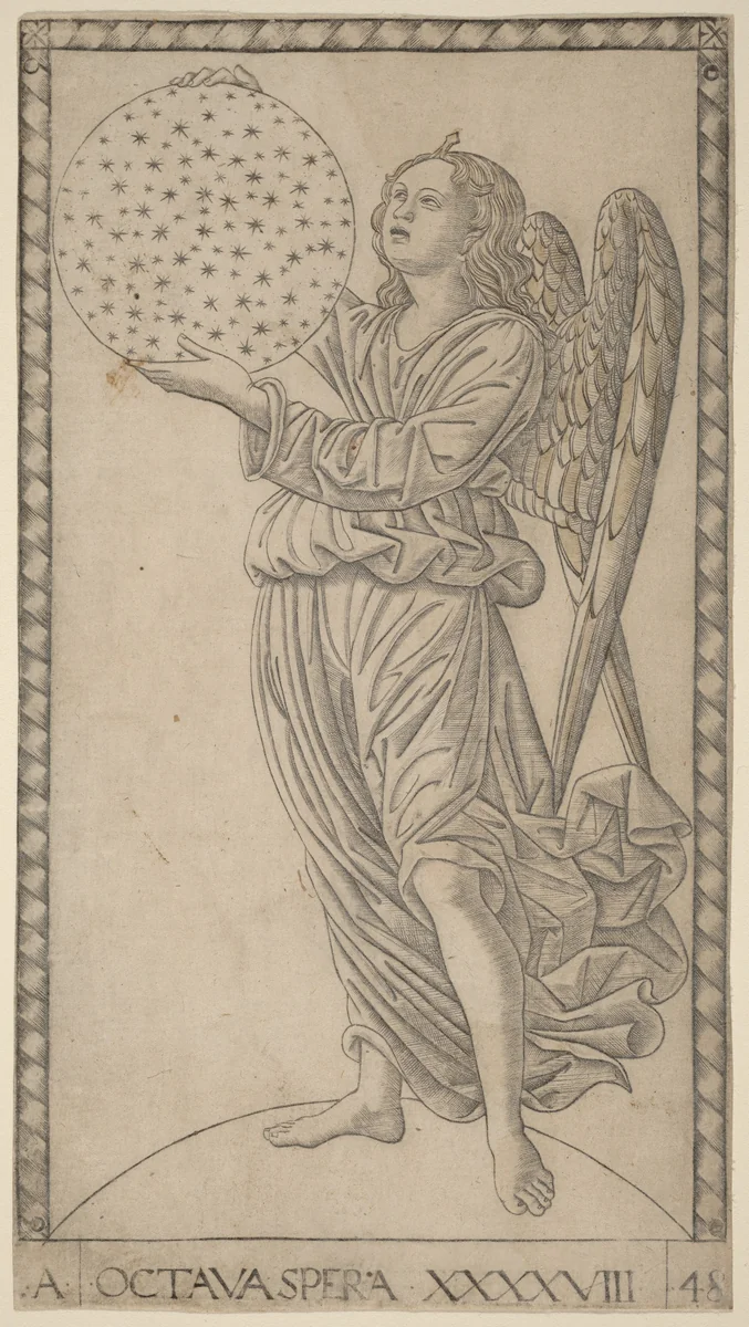 Octava Spera (Eighth Sphere) by Master of the E-Series Tarocchi, print, 1465
