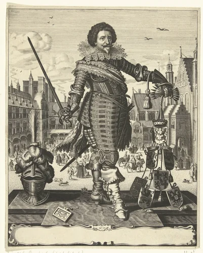 Portret van Frederik Hendrik, prins van Oranje by Willem Outgertsz. Akersloot, print, 1628