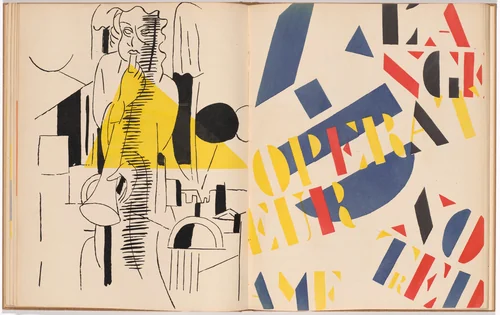 Plate (folio 14 verso) from La Fin du monde filmée par l'ange de N.-D. (The End of the World Filmed by the Angel of Notre Dame) by Fernand Léger, illustrated book, 1919