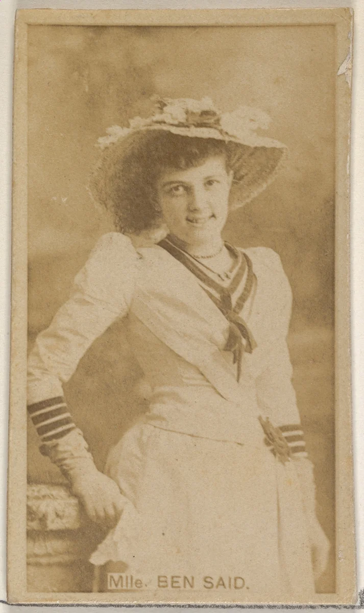 Mlle. Ben Said, from the Actors and Actresses series (N45, Type 8) for Virginia Brights Cigarettes by Allen & Ginter, photograph, 1885-1891