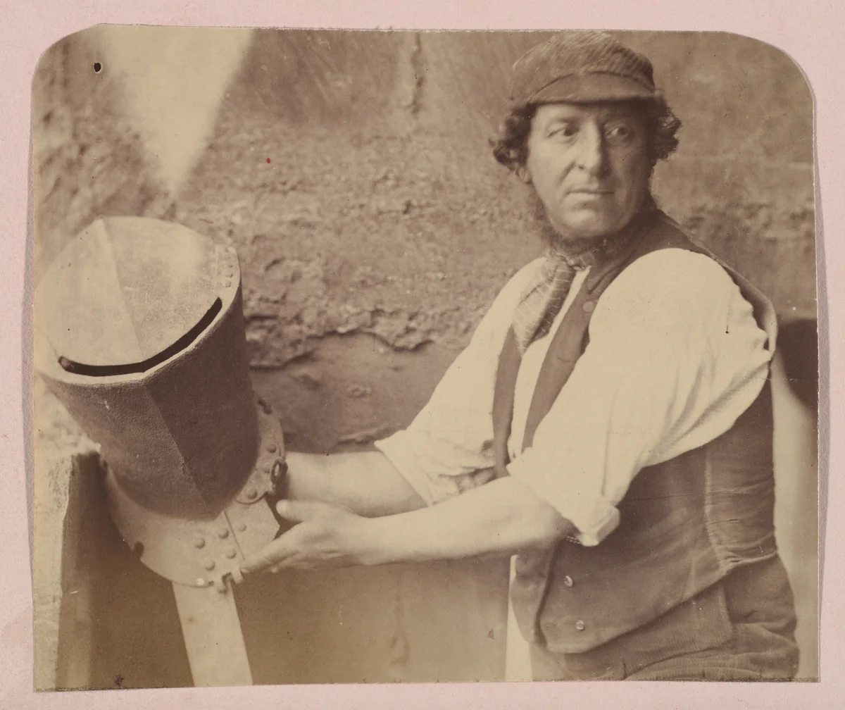 [Man with Helmet] by Oscar Gustav Rejlander, photograph, 1858