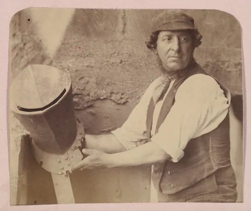 [Man with Helmet] by Oscar Gustav Rejlander, photograph, 1858