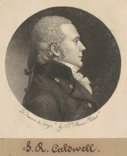 John Edwards Caldwell by Charles B. J. Févret de Saint-Mémin, print, 1799