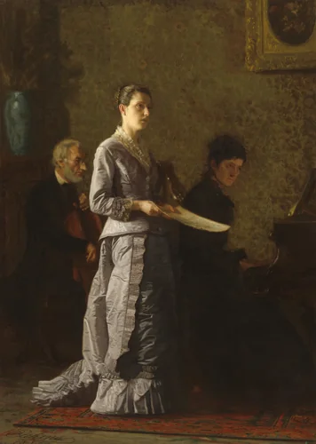 Singing a Pathetic Song by Thomas Eakins, painting, 1881