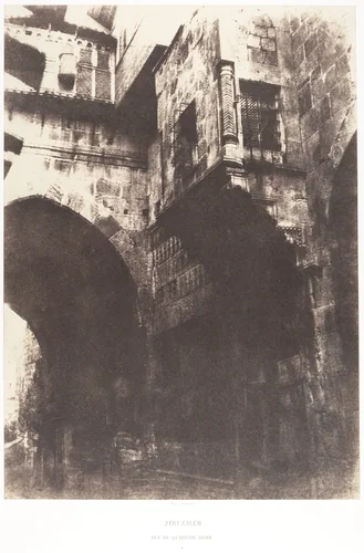 Jérusalem, Rue du quartier arabe, 1 by Auguste Salzmann, photograph, 1854-1859