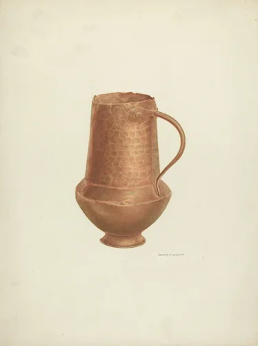 Copper Cruet by Edward Jewett, index of american design, 1937