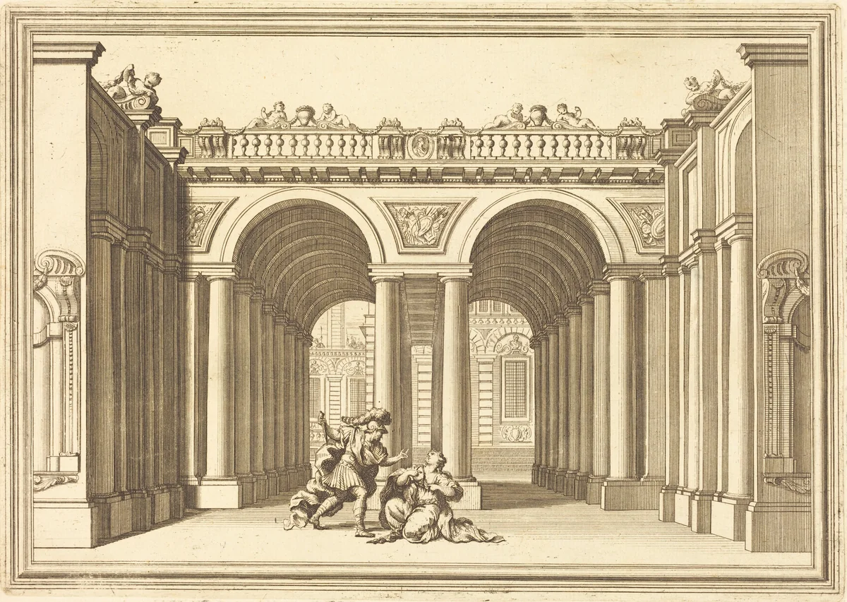 Il Greco in Troia: Plate 9 by Arnold von Westerhout, print, 1651-1725