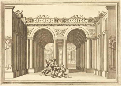 Il Greco in Troia: Plate 9 by Arnold von Westerhout, print, 1651-1725