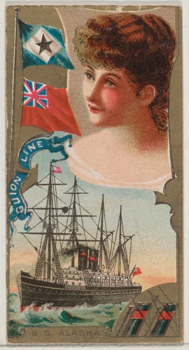 Steamship Alaska, Guion Line, from the Ocean and River Steamers series (N83) for Duke brand cigarettes by W. Duke, Sons & Co., print, 1887