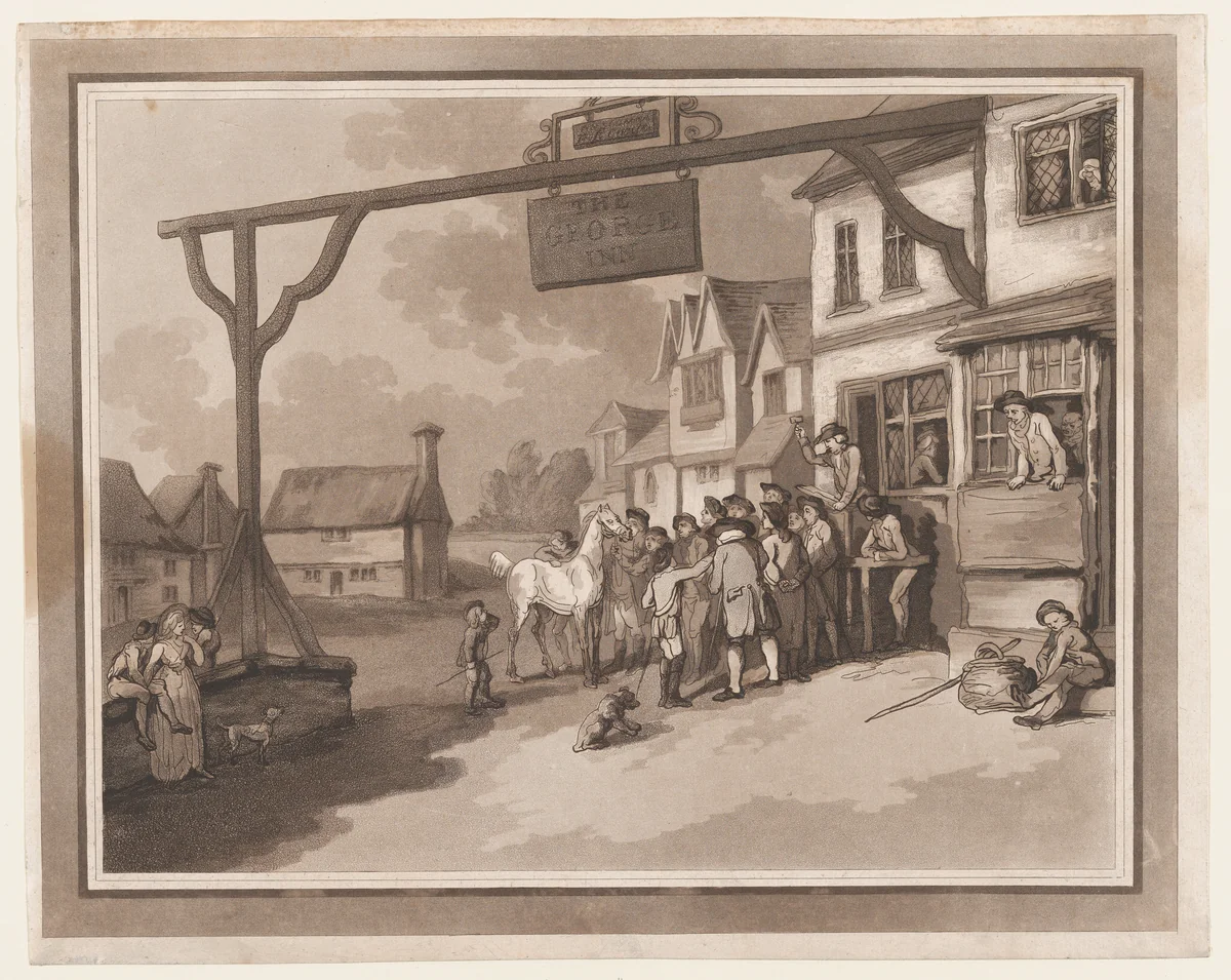 Crawley (An Excursion to Brighthelmstone) by Thomas Rowlandson, print, 1790