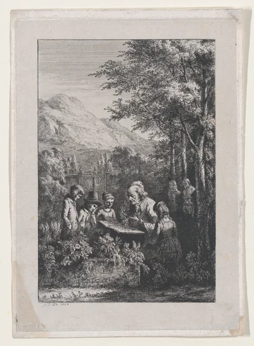 The Botany Lesson by Jean Jacques de Boissieu, print, 1804