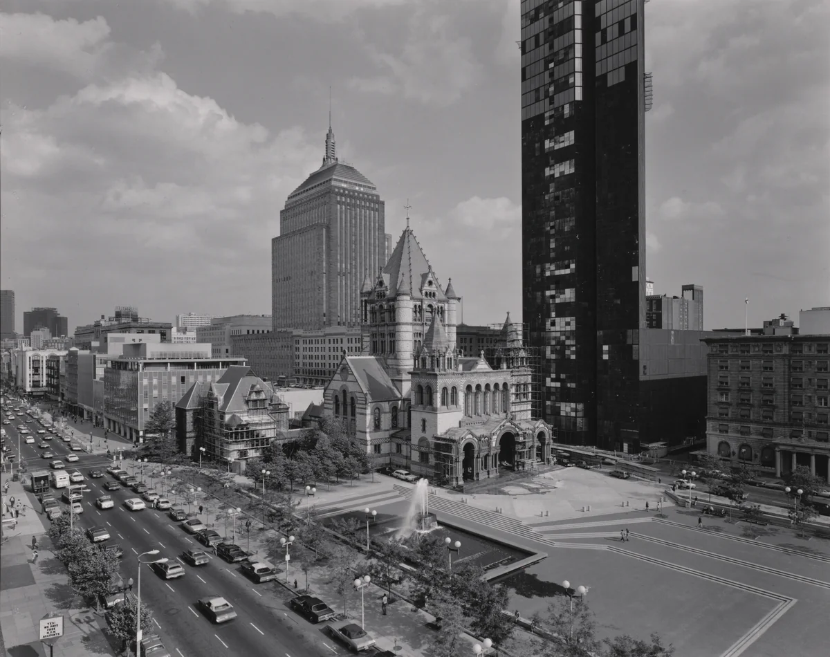 View of Copley Square, Boston by Nicholas Nixon, photograph, 1974