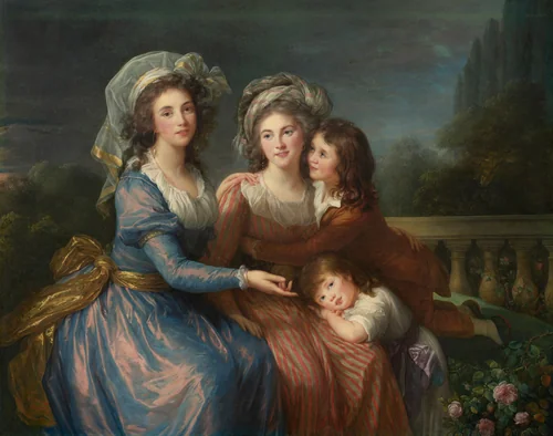The Marquise de Pezay, and the Marquise de Rougé with Her Sons Alexis and Adrien by Élisabeth Louise Vigée Le Brun, painting, 1787