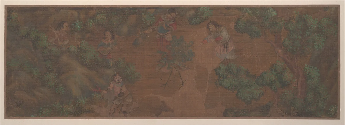 Landscape Painting of Figure in Woodland Setting by Unidentified Artist, painting, 1644-1911