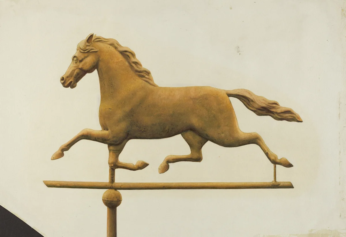 Running Horse Weather Vane by Gertrude Koch, index of american design, 1940