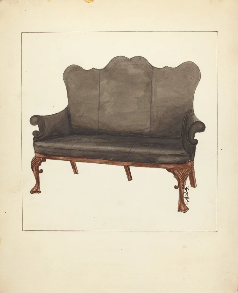 Sofa by Florence Neal, index of american design, 1953