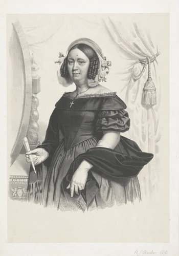 Portret van Everarda Francisca Half-Wassenaer van Onsenoort by Daniël Nederveen, print, 1822-1845
