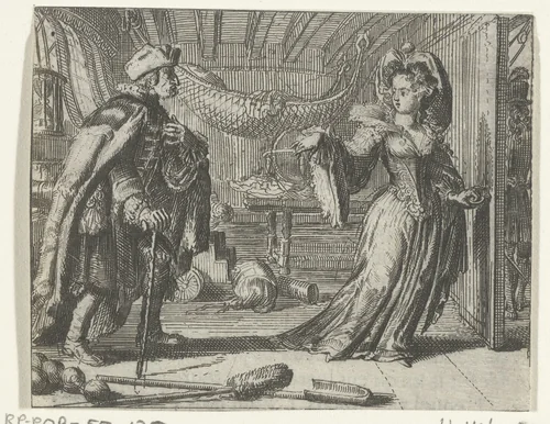 Illustratie voor Le calendrier des vieillards uit Contes et nouvelles van Fontaine by Romeyn de Hooghe, print, 1685