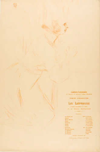 Program for La Lépreuse by Henri de Toulouse-Lautrec, print, 1896