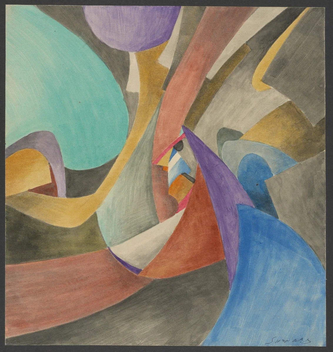 Colored Rhythm: Study for the Film by Léopold Survage, drawing, 1913