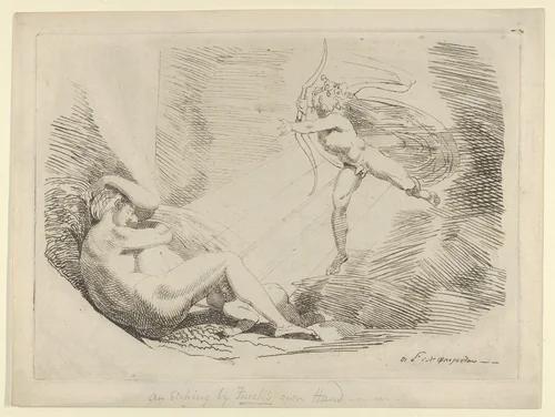 Chrysogone Conceives, in a Ray of Sunshine, Amoretta and Belphoebe (Edmund Spenser, "The Faerie Queene, III, vi) by Henry Fuseli, print, 1800-1810