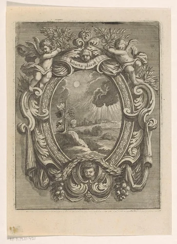 Wijnrank in zon en regen by Gabriel Ehinger, print, 1695