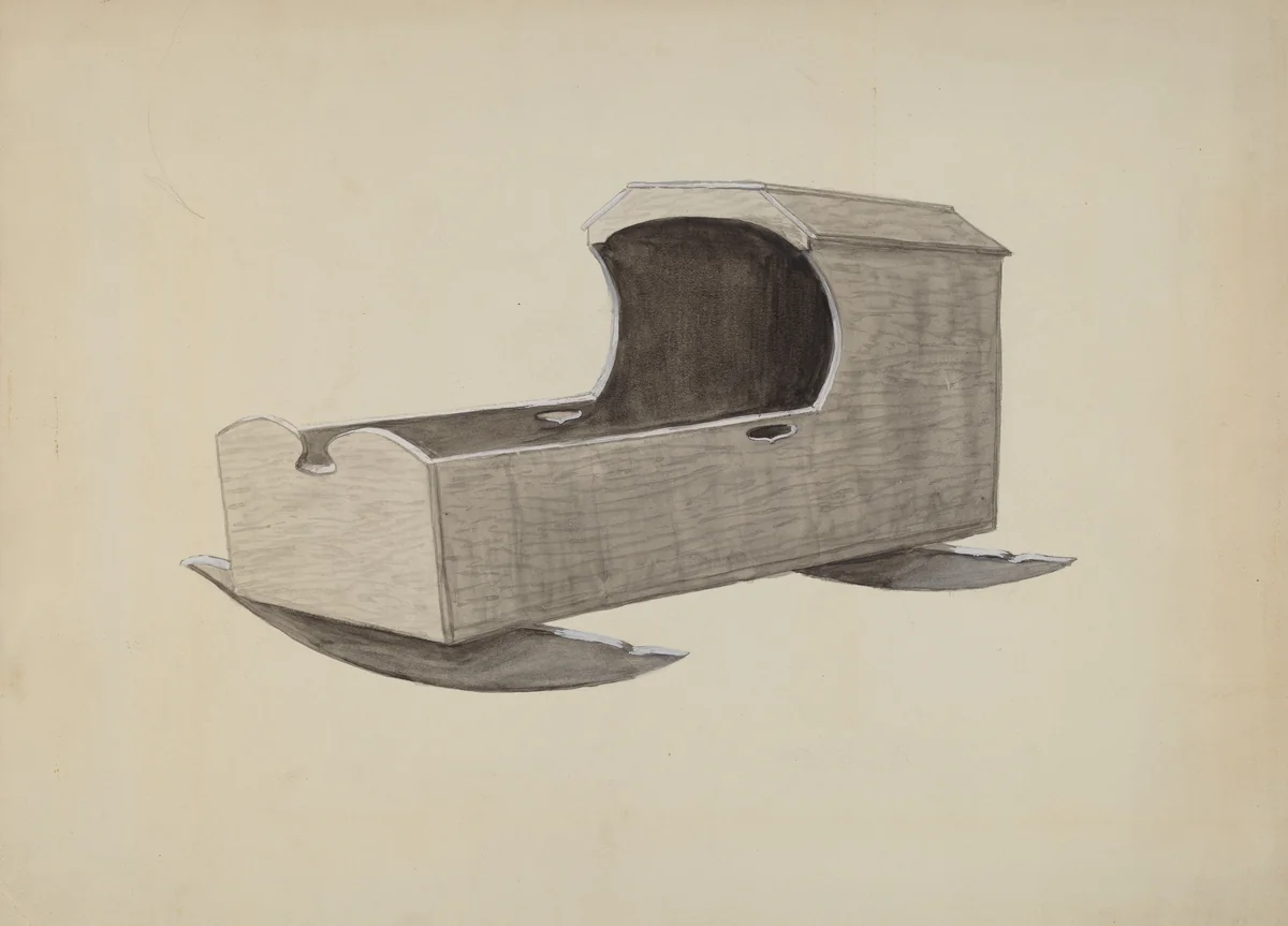 Cradle by Edward L. Loper, index of american design, 1936