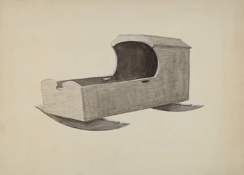 Cradle by Edward L. Loper, index of american design, 1936
