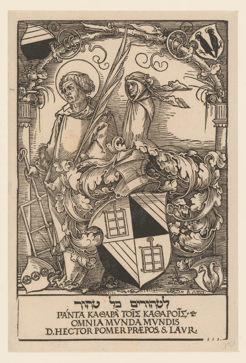 Familiewapen van Hektor Poemer by Unknown, print, 1525