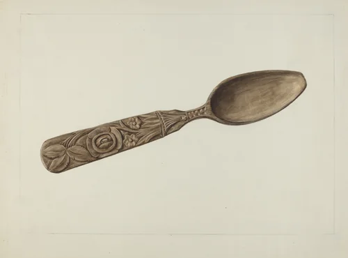 Wooden Spoon by Henry Rasmusen, index of american design, 1938