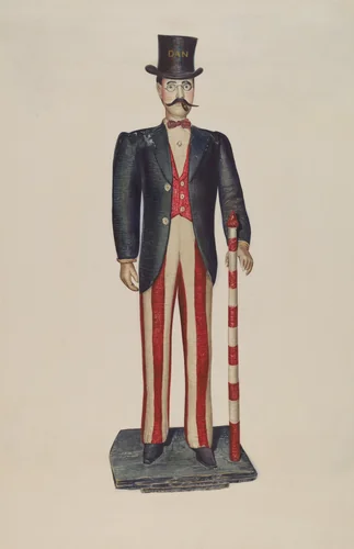 Dapper Dan Store Figure by Helen E. Gilman, index of american design, 1937