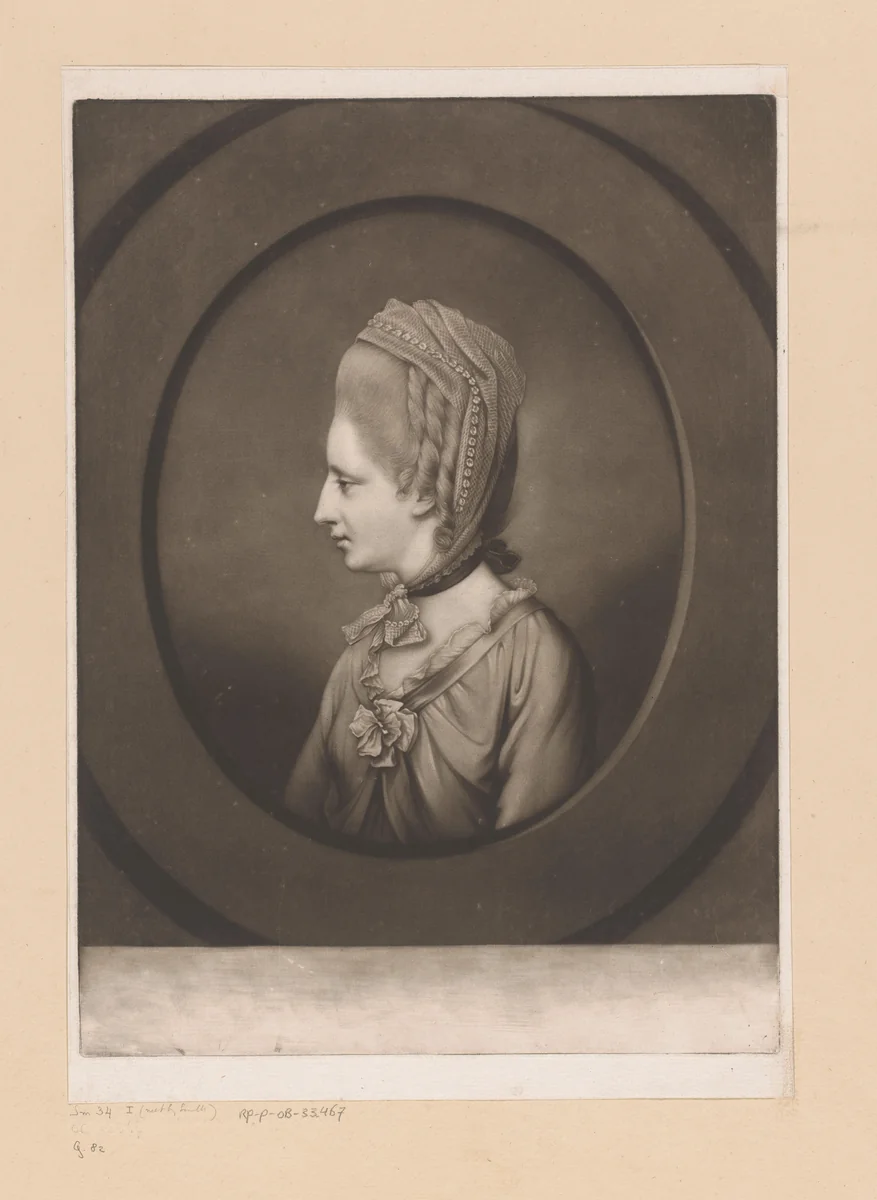 Portret van Anne Boyle by James Watson, print, 1771