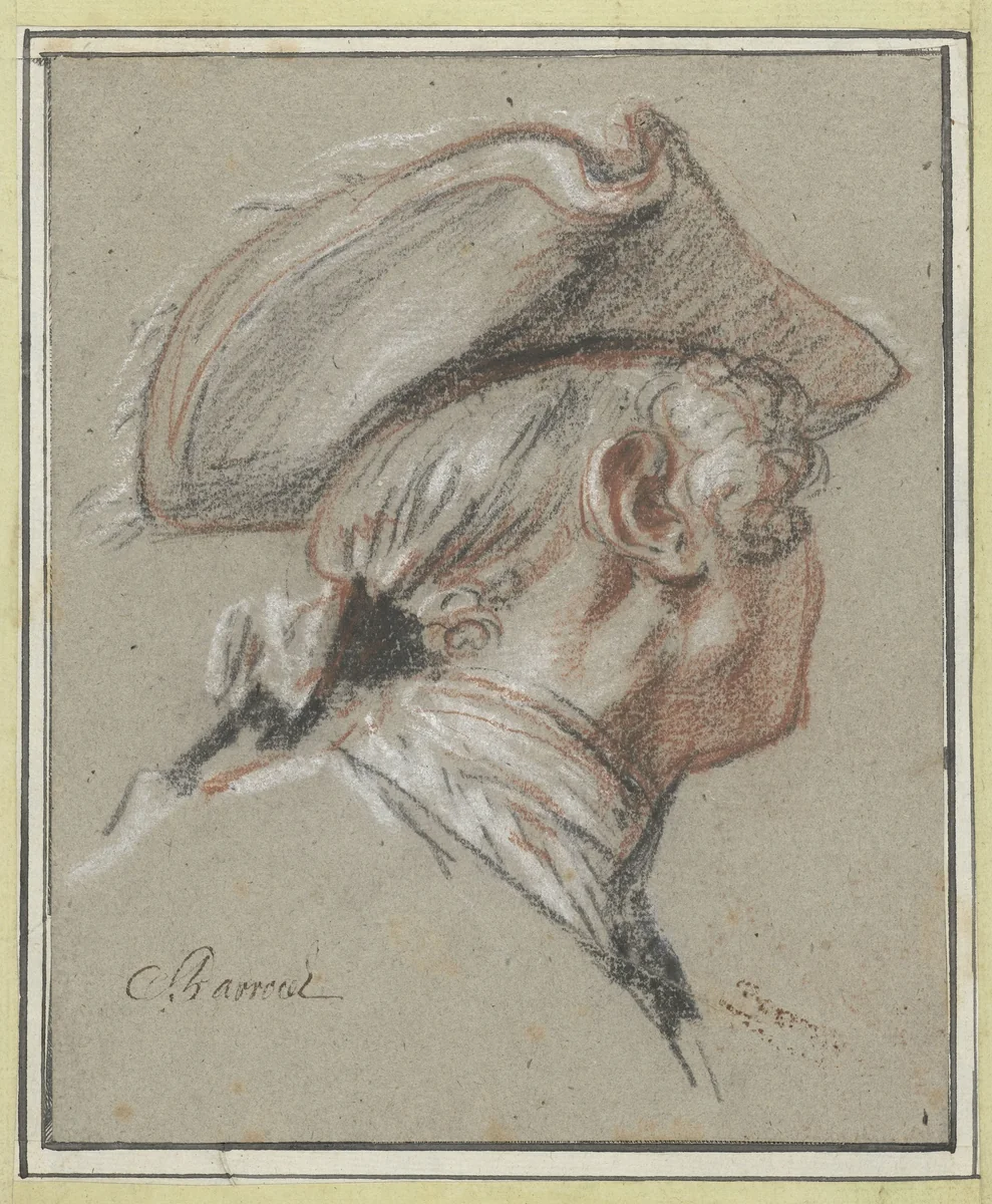 Studiekop by Charles Parrocel, drawing, 1737