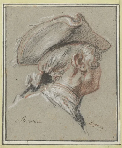 Studiekop by Charles Parrocel, drawing, 1737