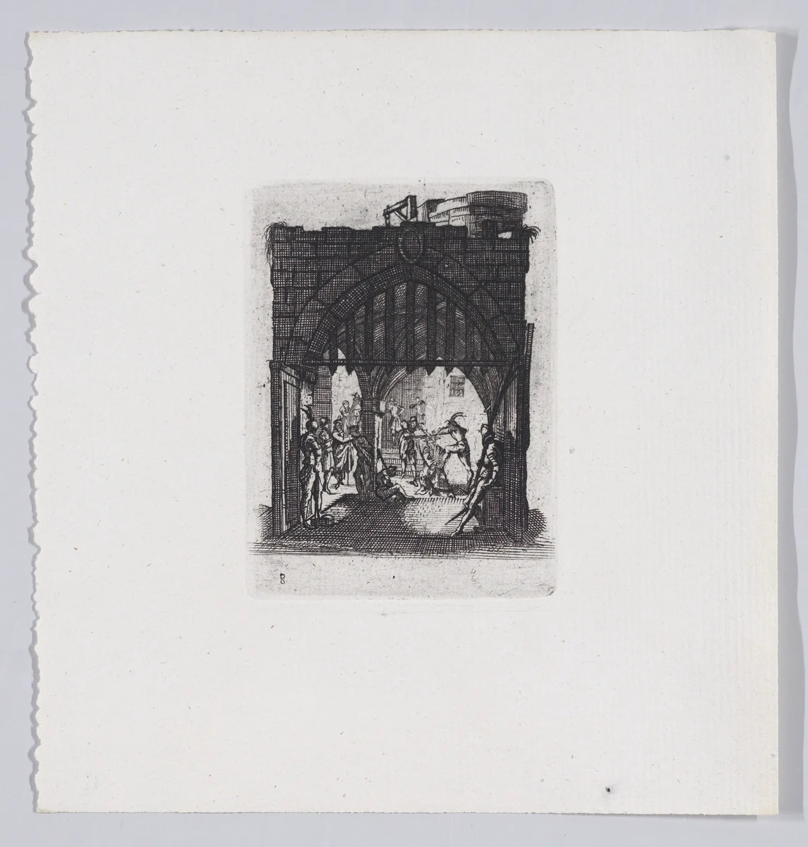 Reverse Copy of Le Couronnement d'Épines (The Crowning with Thornes), from La Petite Passion (The Little Passion) by anonymous, print, 1624-1700