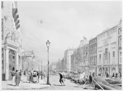 Piccadilly Looking Towards the City by Thomas Shotter Boys, print, 1842
