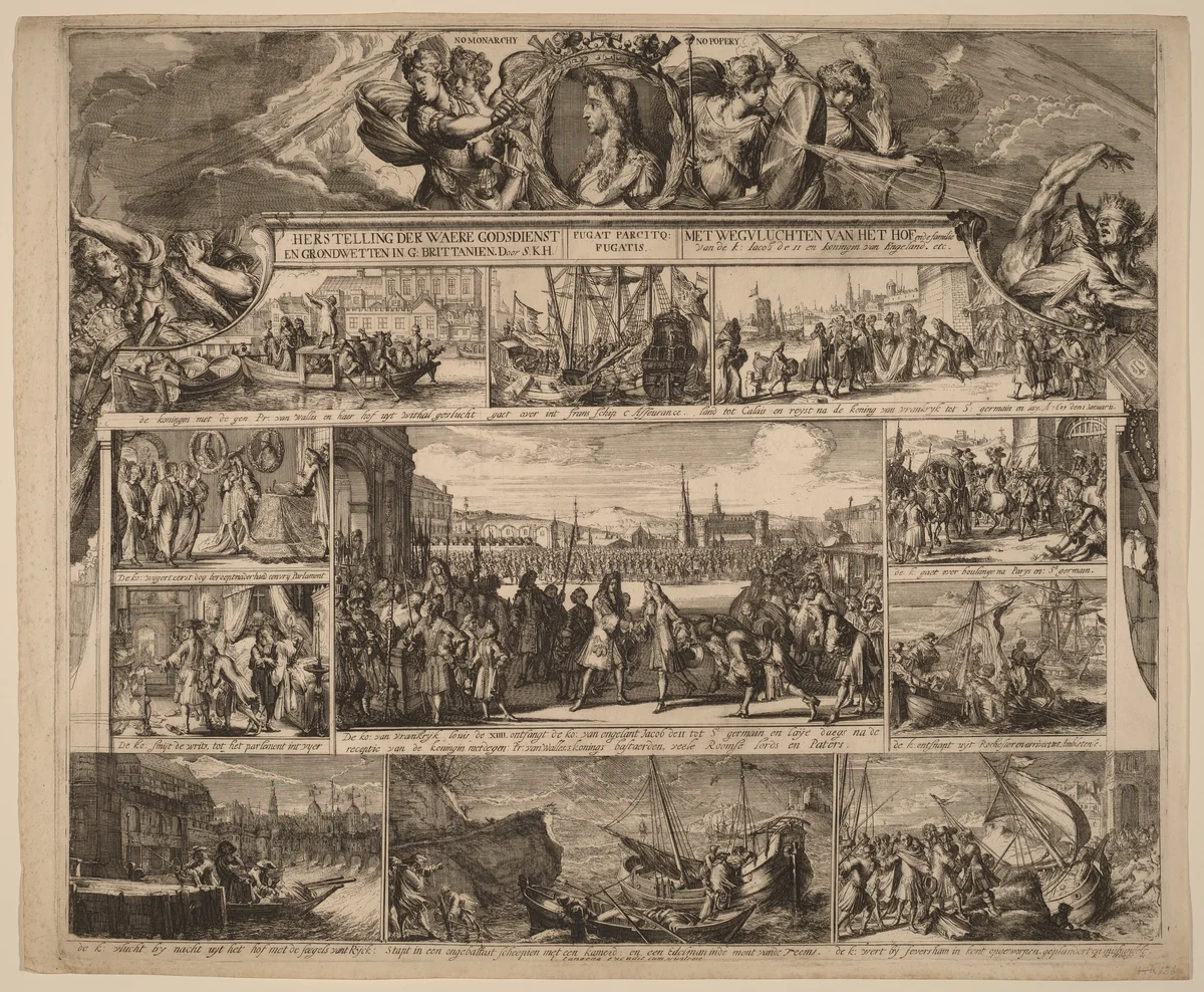 No Monarchy, No Popery by Romeyn de Hooghe, print, 1645-1708