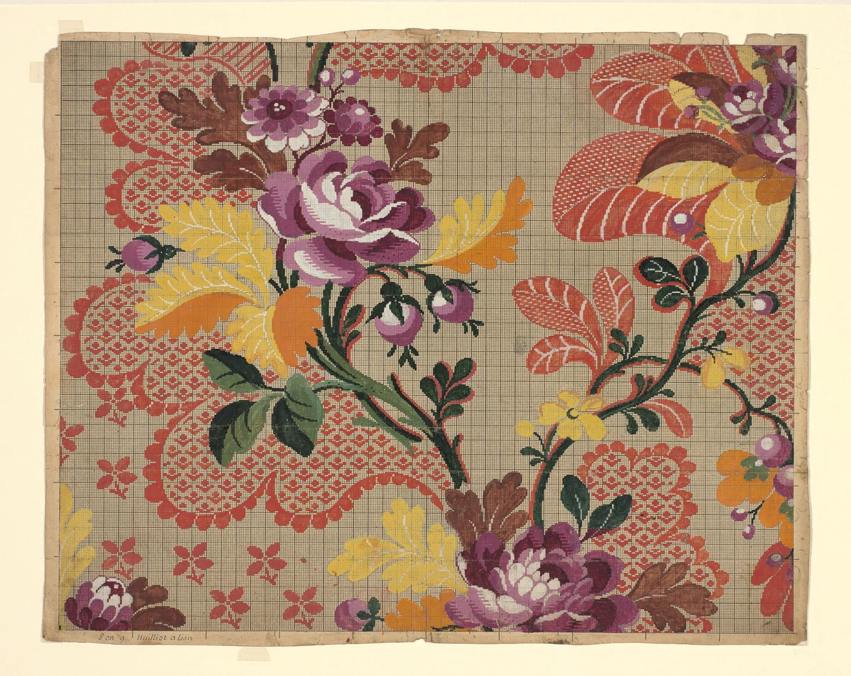 Mise-en-Carte (Point-Paper) by Nicolas Guerin, other, 1760-1769
