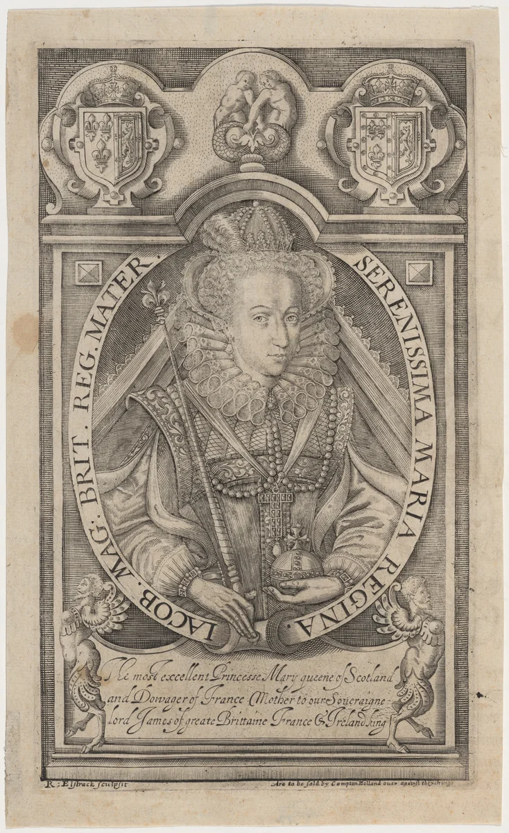 Mary, Queen of Scots by Renold Elstrack, print, 1571-1625