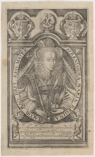 Mary, Queen of Scots by Renold Elstrack, print, 1571-1625