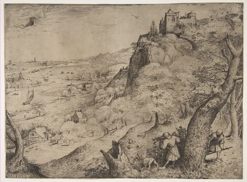 The Rabbit Hunt by Pieter Bruegel, print, 1560