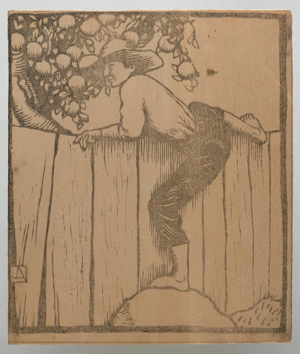 Block to Illustrate Woodcutting by Arthur Allen Lewis, print, 1900-1924