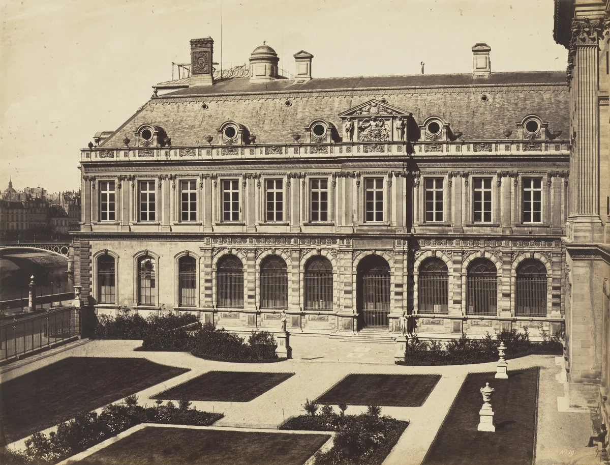 The Louvre and its Gardens by Édouard-Denis Baldus, photograph, 1856