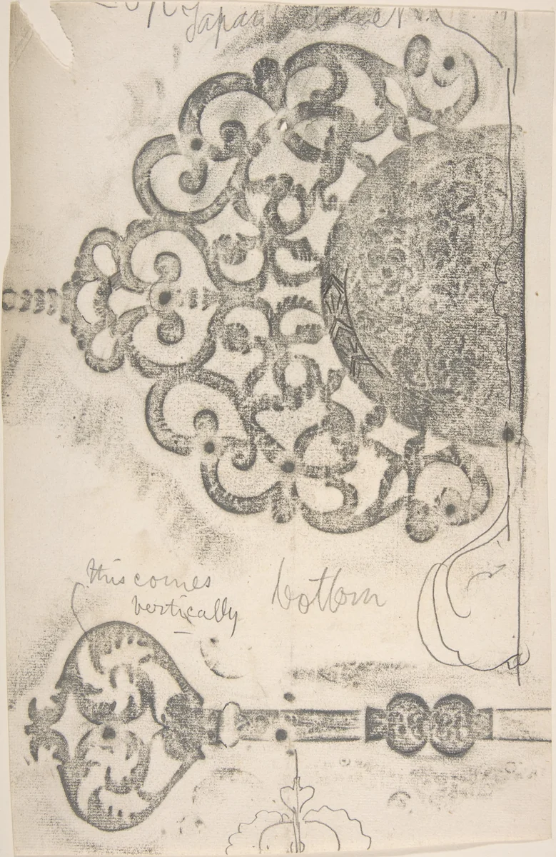 Rubbings of Metalwork by Richardson Ellson, drawing, 1875-1885