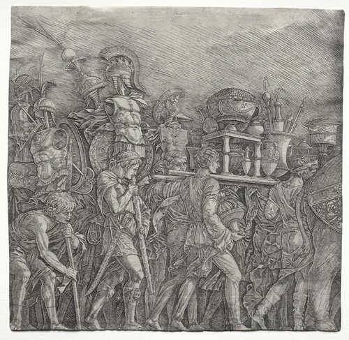 The Triumphs of Caesar: The Corselet Bearers by Andrea Mantegna, print, 1490-1500
