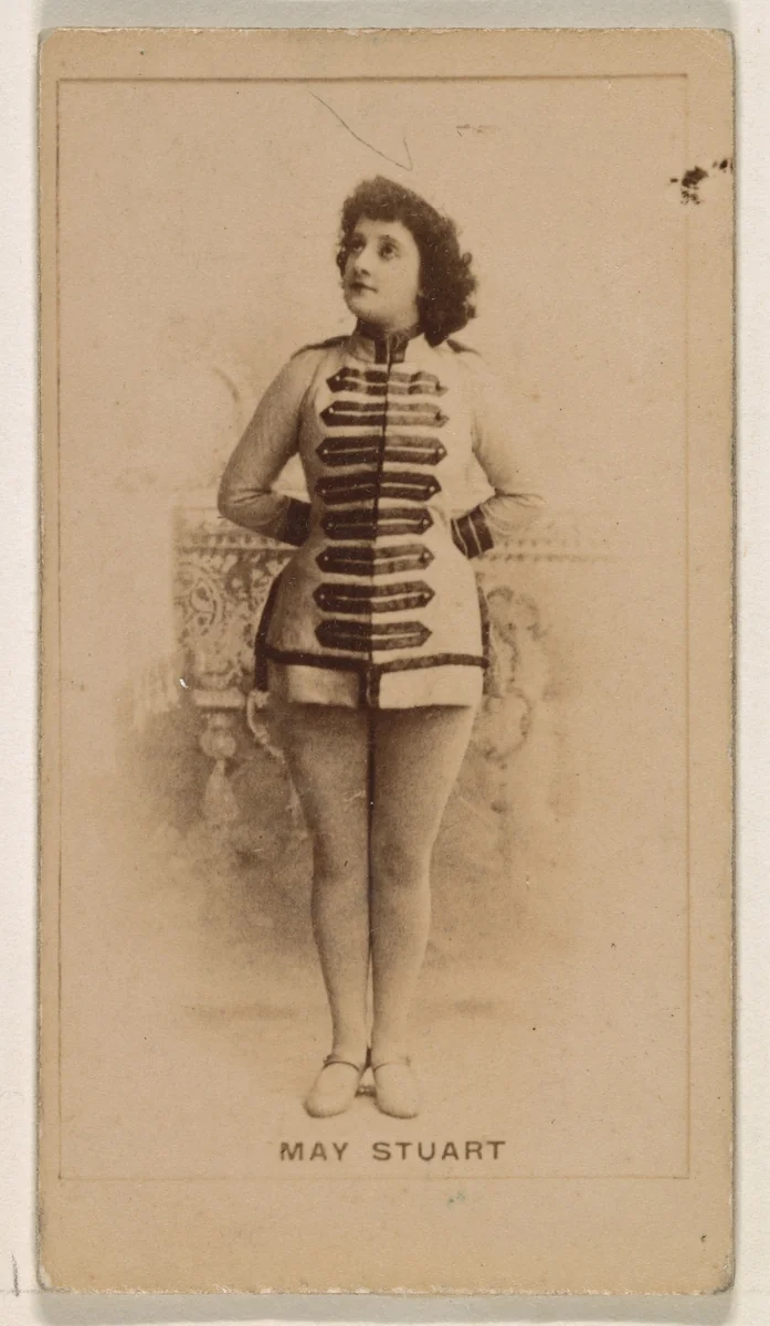 May Stuart, from the Actresses series (N245) issued by Kinney Brothers to promote Sweet Caporal Cigarettes by Kinney Brothers Tobacco Company, photograph, 1890