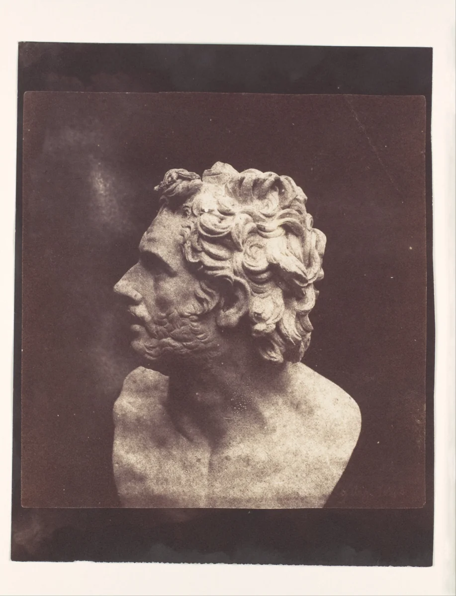 Bust of Patroclus by William Henry Fox Talbot, photograph, 1843