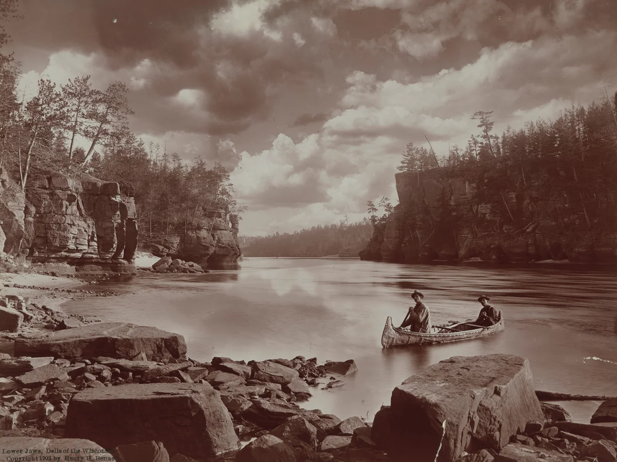 Lower Jaws, Dells of the Wisconsin by Henry Hamilton Bennett, photograph, 1903-1913