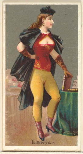 Lawyer, from the Occupations for Women series (N166) for Old Judge and Dogs Head Cigarettes by Goodwin & Company, print, 1887